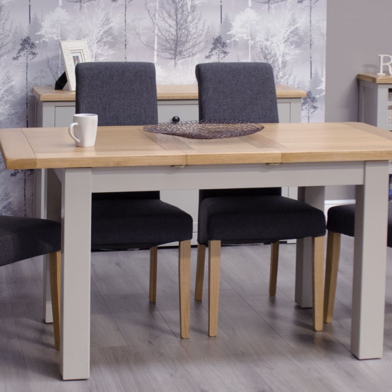 Diamond Grey Painted Small Extending Dining Table