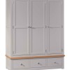 Diamond Grey Painted Triple Wardrobe