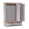 Diamond Grey Painted Triple Wardrobe