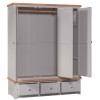 Diamond Grey Painted Triple Wardrobe