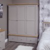 Diamond Grey Painted Triple Wardrobe