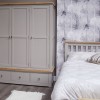 Diamond Grey Painted Triple Wardrobe