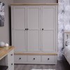 Diamond Grey Painted Triple Wardrobe