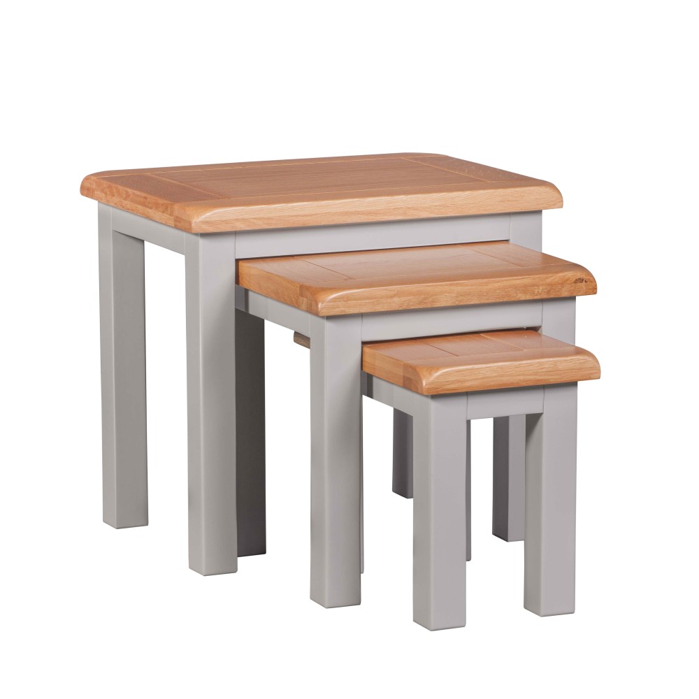 Diamond Grey Painted Nest of Tables