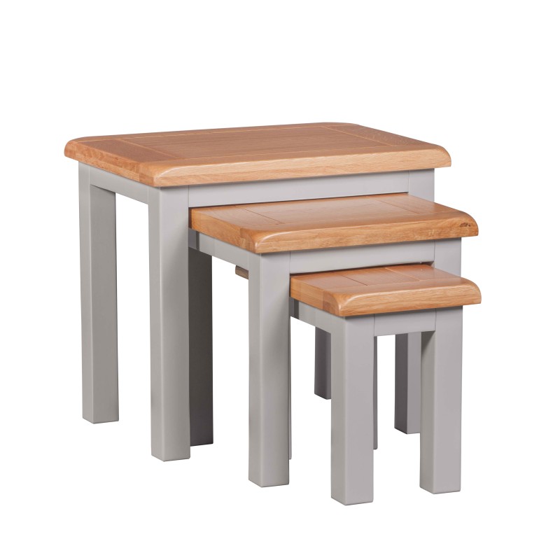 Diamond Grey Painted Nest of Tables