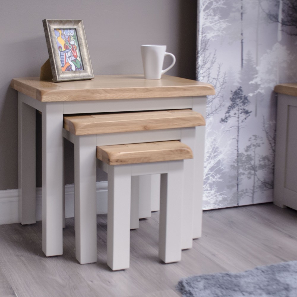 Diamond Grey Painted Nest of Tables