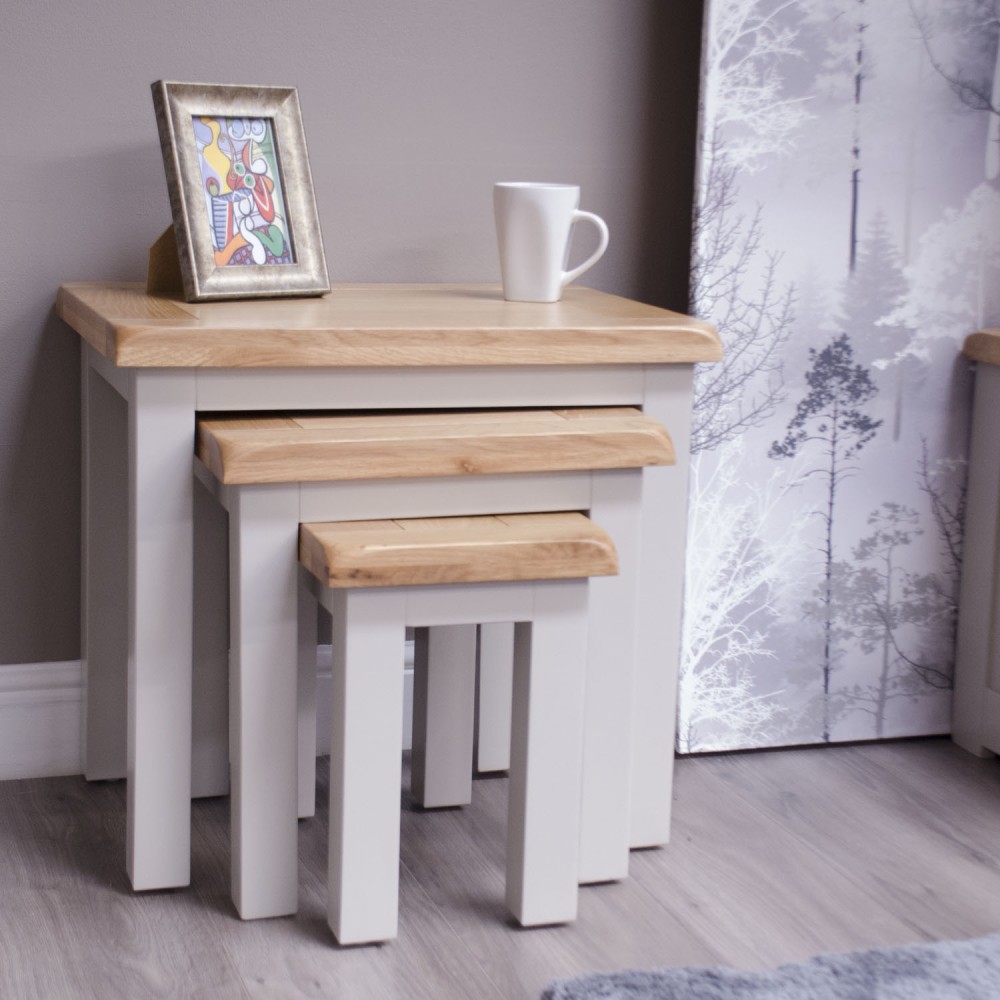 Diamond Grey Painted Nest of Tables