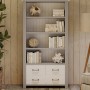 Greystone Large Open Bookcase with Drawers