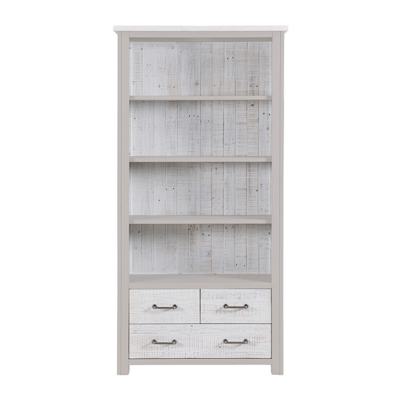Greystone Large Open Bookcase with Drawers