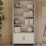 Greystone Large Open Bookcase with Doors