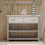 Greystone Low Bookcase Storage Console Table