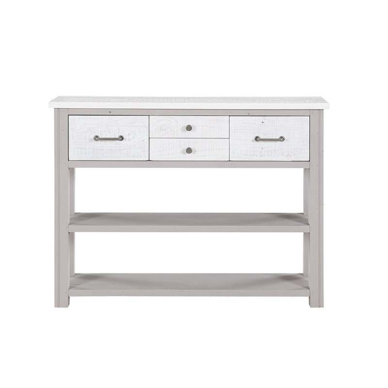 Greystone Low Bookcase Storage Console Table