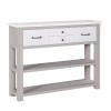 Greystone Low Bookcase Storage Console Table