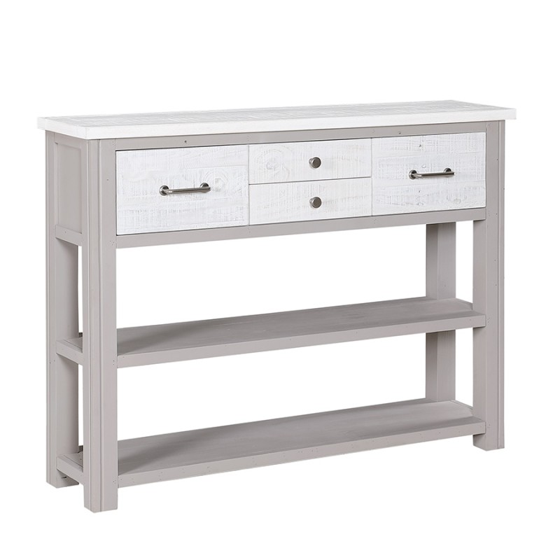 Greystone Low Bookcase Storage Console Table
