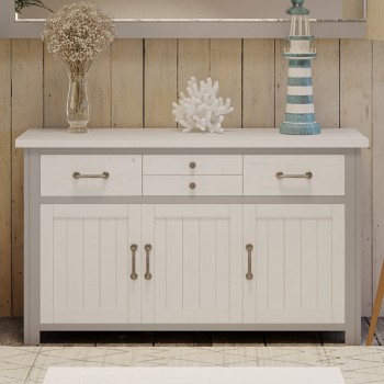 Greystone Large 3 Door 4 Drawer Sideboard
