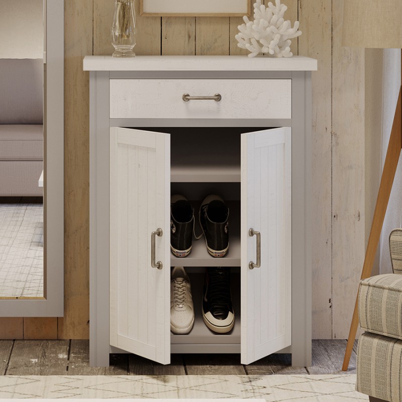 Greystone Shoe Storage Cupboard with Drawer