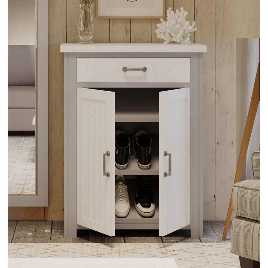 Greystone Shoe Storage Cupboard with Drawer