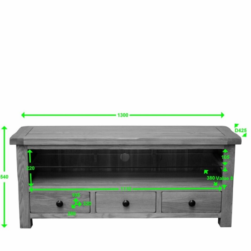Homestyle Rustic Oak Plasma TV Unit