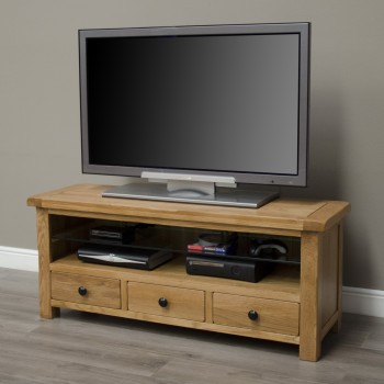 Homestyle Rustic Oak Plasma TV Unit