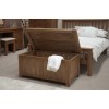 Homestyle Rustic Oak Blanket Box