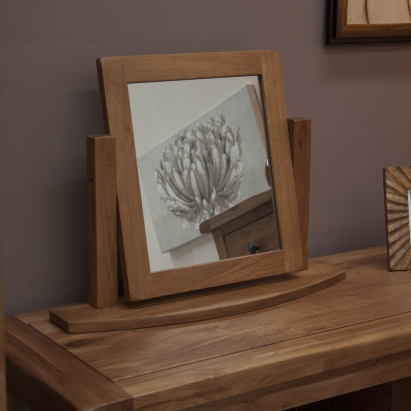 Homestyle Rustic Oak Dressing Table Mirror
