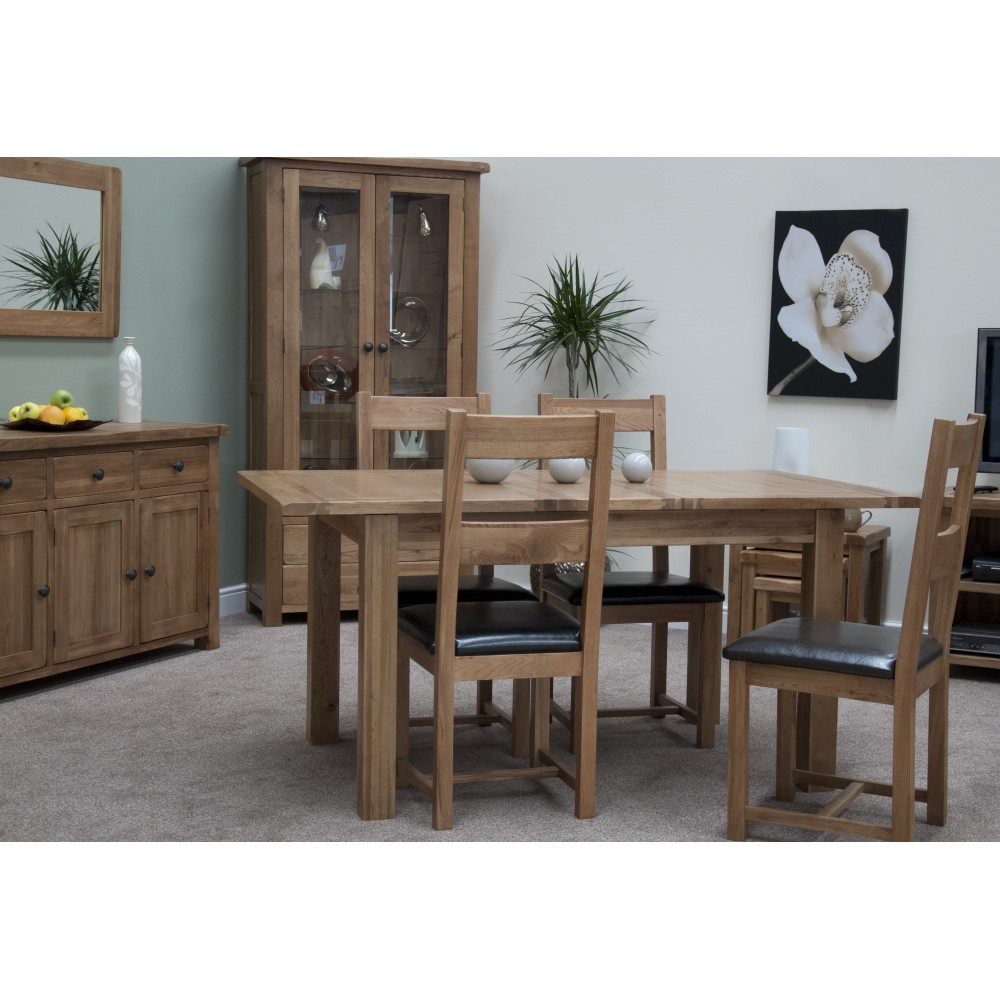 Homestyle Rustic Oak Extending Dining Table Homestyle Rustic Oak Extending Dining Table