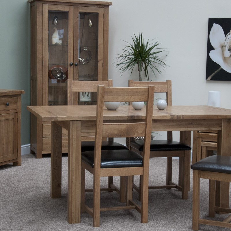 Homestyle Rustic Oak Extending Dining Table