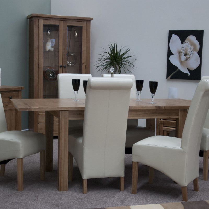 Homestyle Rustic Oak Extending Dining Table