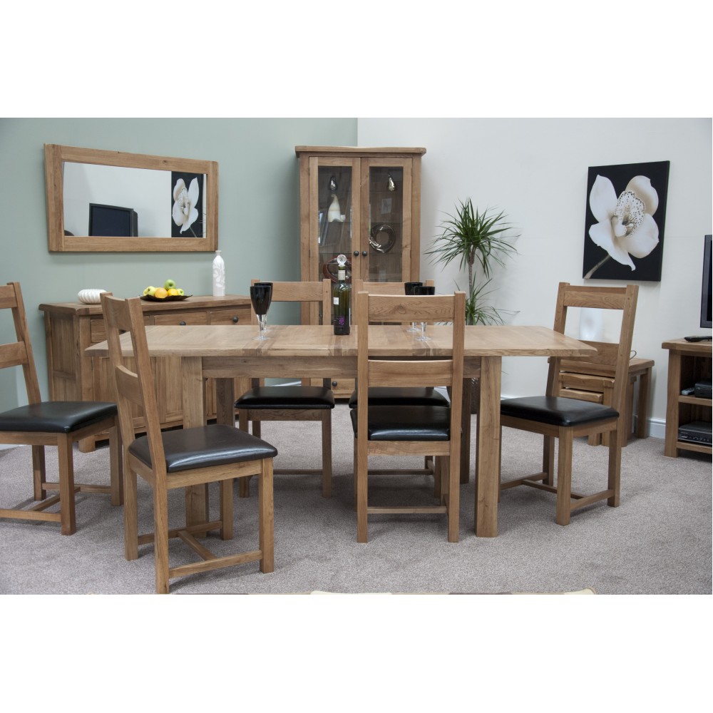 Homestyle Rustic Oak Extending Dining Table Homestyle Rustic Oak Extending Dining Table