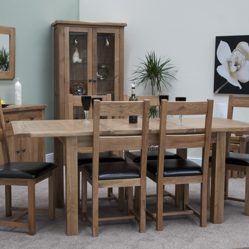 Homestyle Rustic Oak Extending Dining Table