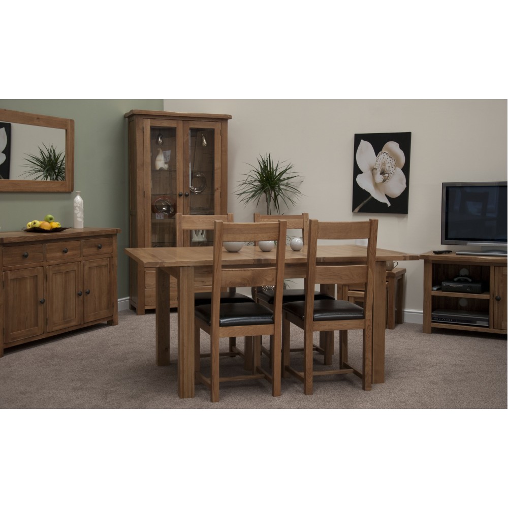 Homestyle Rustic Oak Extending Dining Table Homestyle Rustic Oak Extending Dining Table