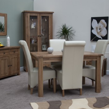 Homestyle Rustic Oak Extending Dining Table