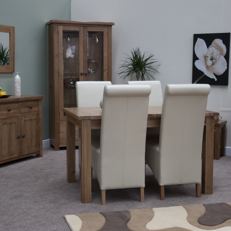 Homestyle Rustic Oak Extending Dining Table