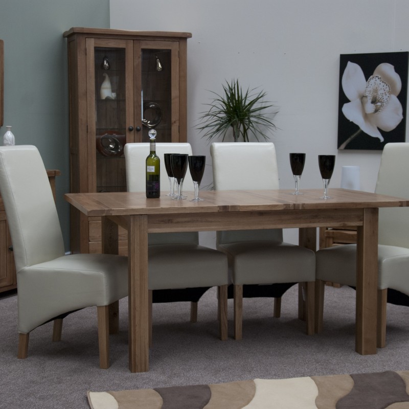 Homestyle Rustic Oak Extending Dining Table