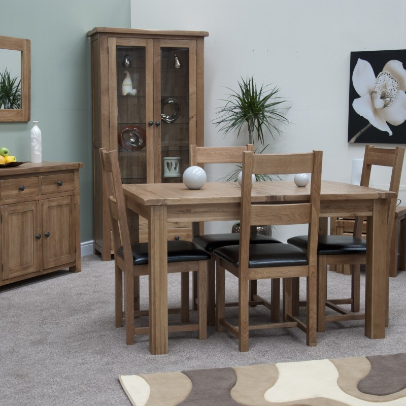 Homestyle Rustic Oak Extending Dining Table