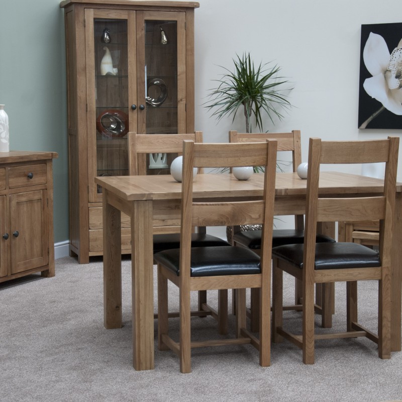 Homestyle Rustic Oak Extending Dining Table