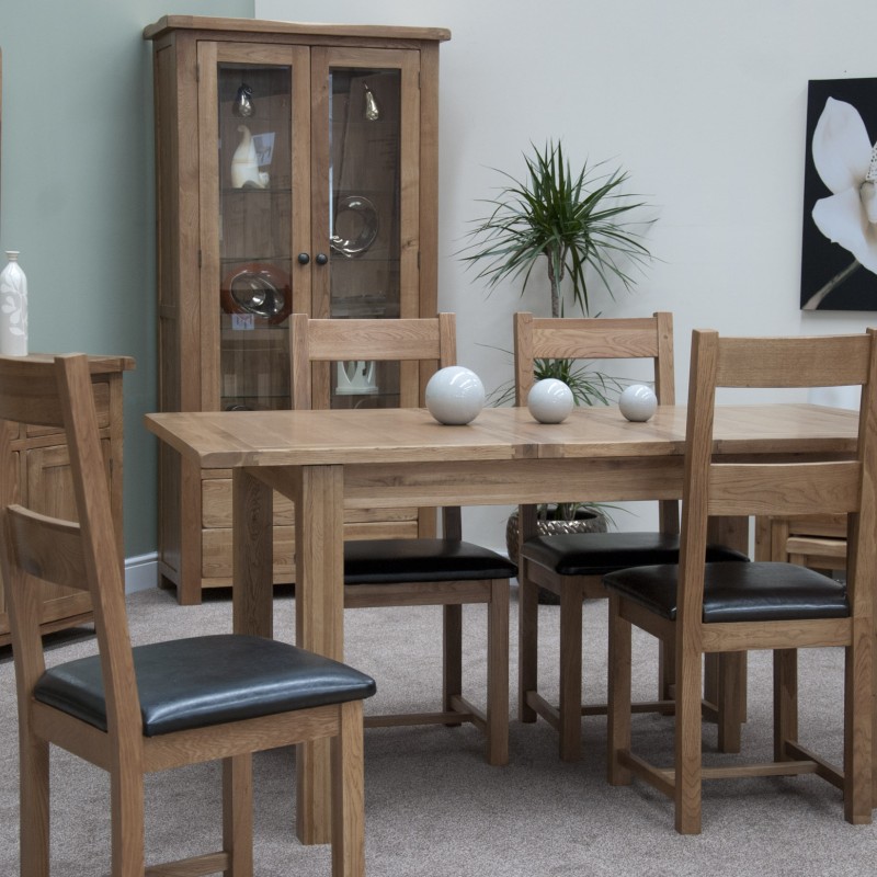 Homestyle Rustic Oak Extending Dining Table