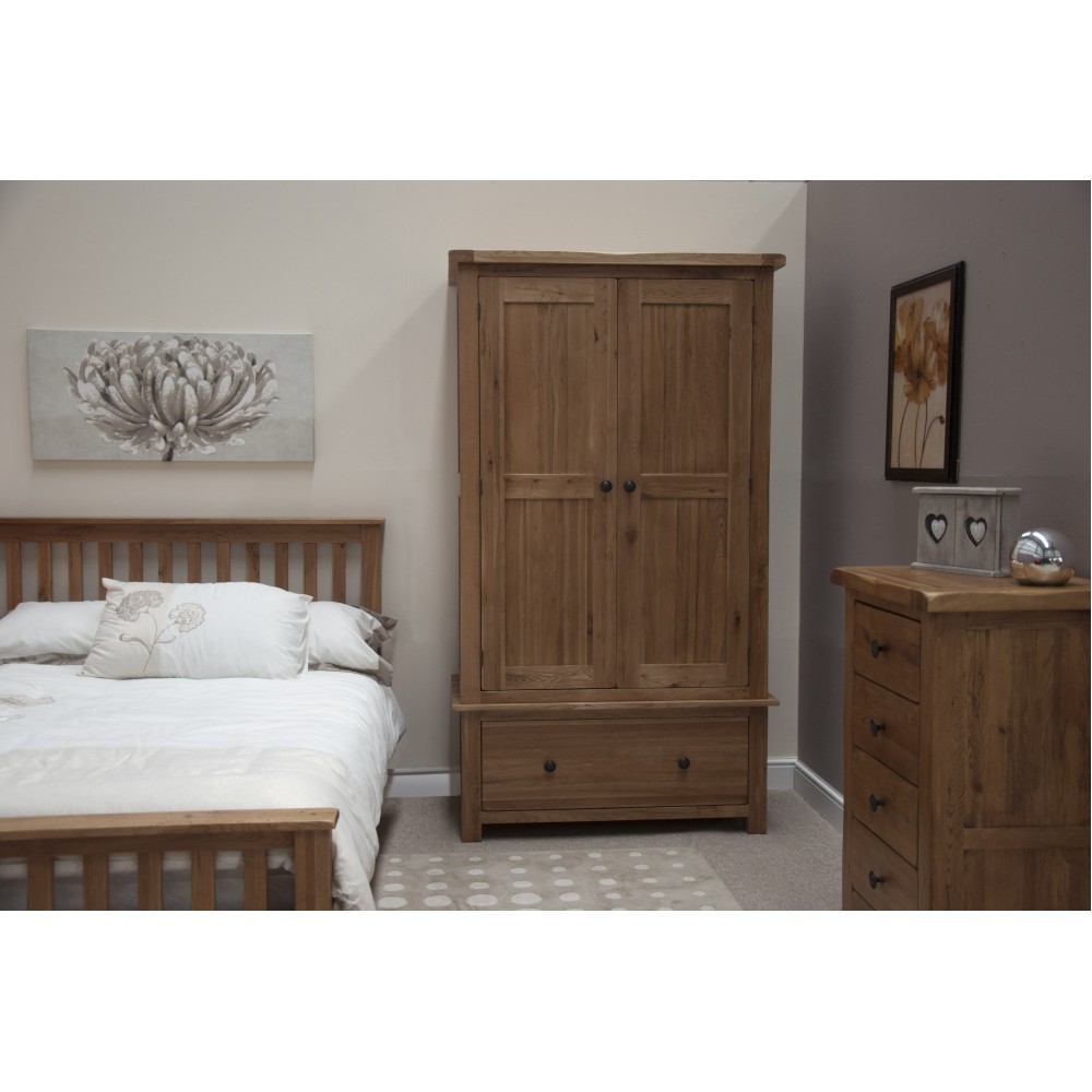 Homestyle Rustic Oak Gents Wardrobe Homestyle Rustic Oak Gents Wardrobe