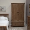 Homestyle Rustic Oak Gents Wardrobe