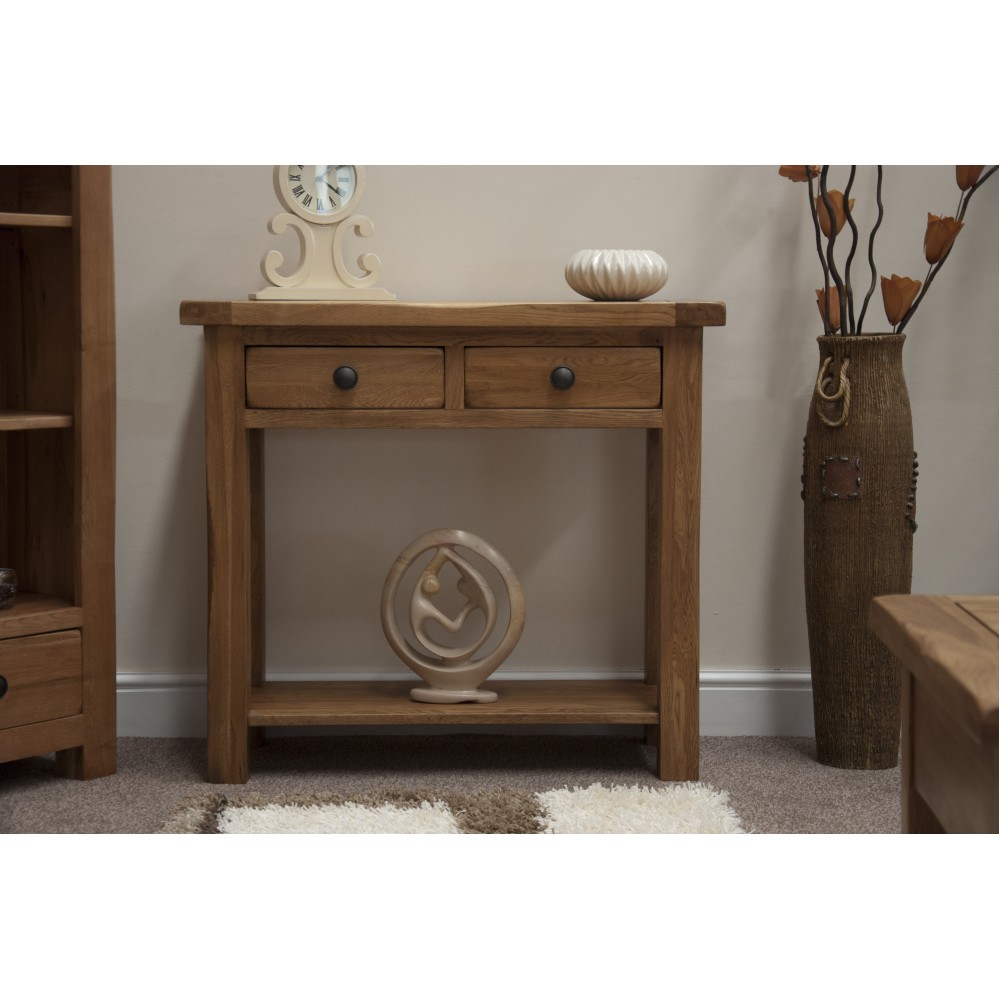 Homestyle Rustic Oak Hall Console Table Homestyle Rustic Oak Hall Console Table