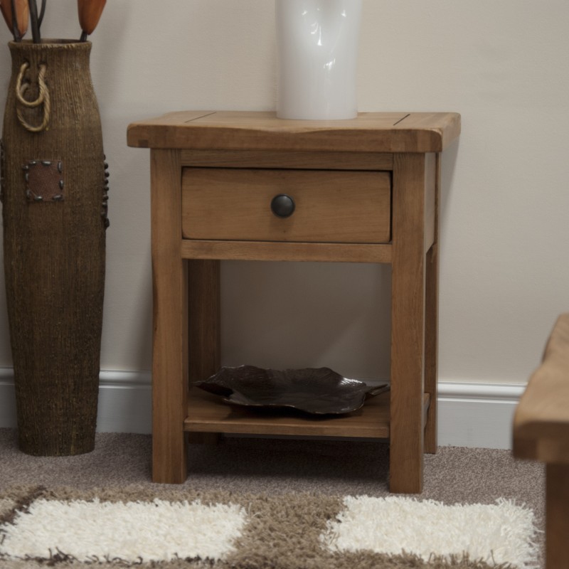 Homestyle Rustic Oak Lamp Table