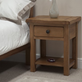 Homestyle Rustic Oak Lamp Table