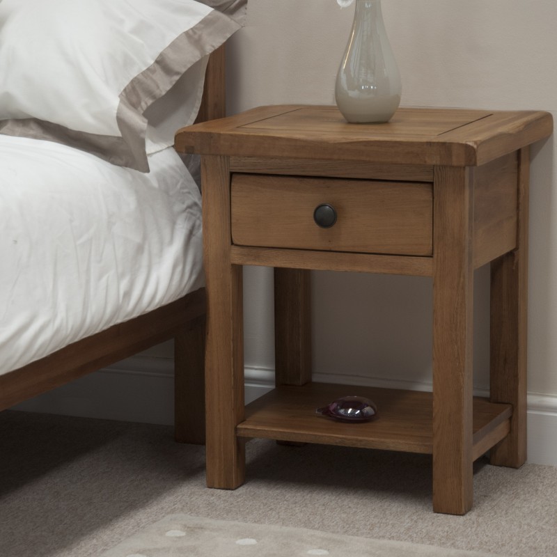 Homestyle Rustic Oak Lamp Table