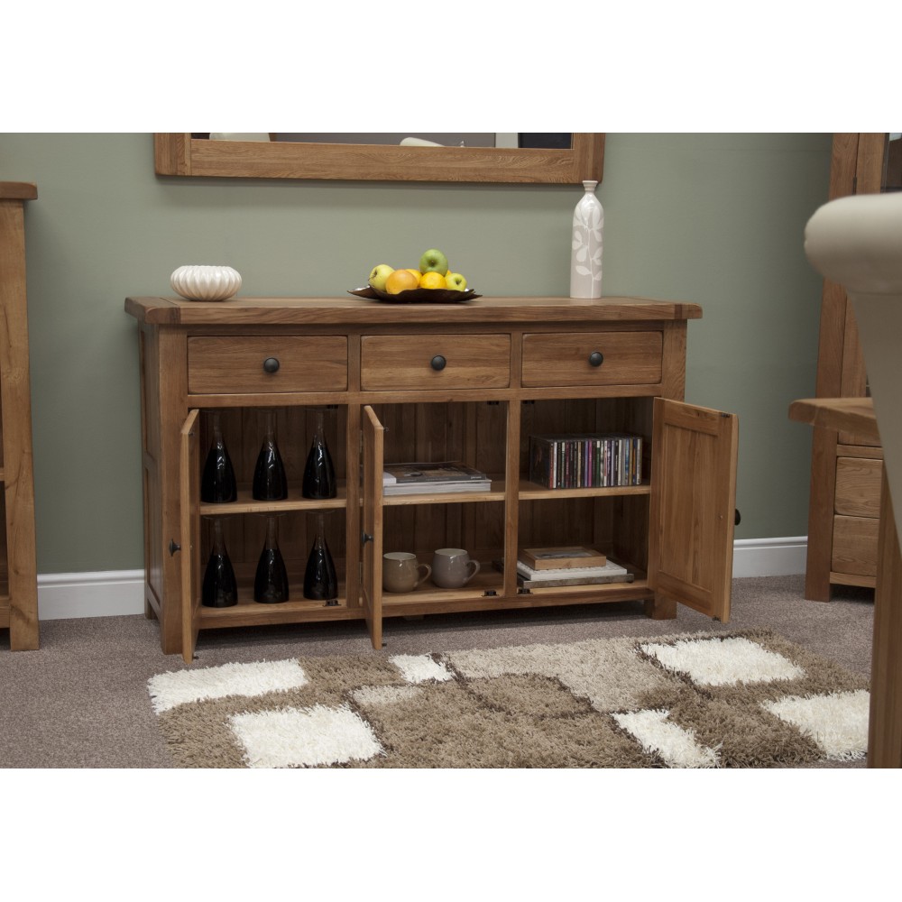 Homestyle Rustic Oak Large Sideboard Homestyle Rustic Oak Large Sideboard