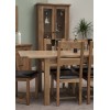Homestyle Rustic Oak Leather Seat Dining Chair