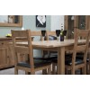 Homestyle Rustic Oak Leather Seat Dining Chair