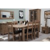 Homestyle Rustic Oak Leather Seat Dining Chair