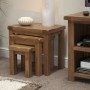 Homestyle Rustic Oak Nest Of Tables