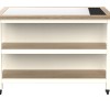 Kitchen Island (Cream) Open with Breakfast Bar
