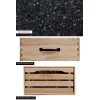 Kitchen Island (Oak) Three Drawer With Black Granite Top